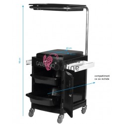 Ucenic pentru pedichiura cu 2 sertare, model X 23 negru, art ACP 125887